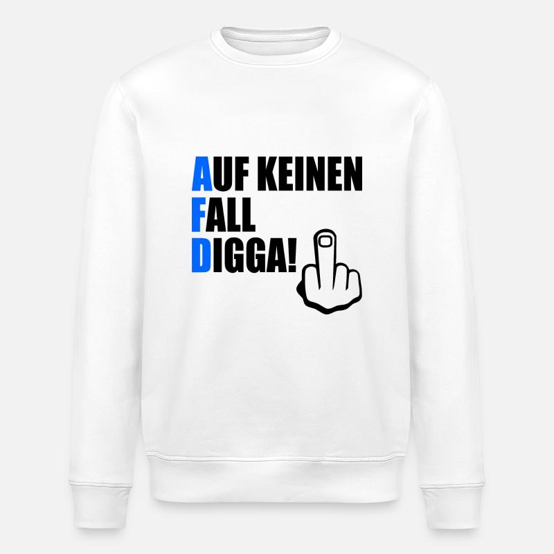 Definitely not digga - Stanley/Stella ROLLER Unisex Organic Sweatshirt - white