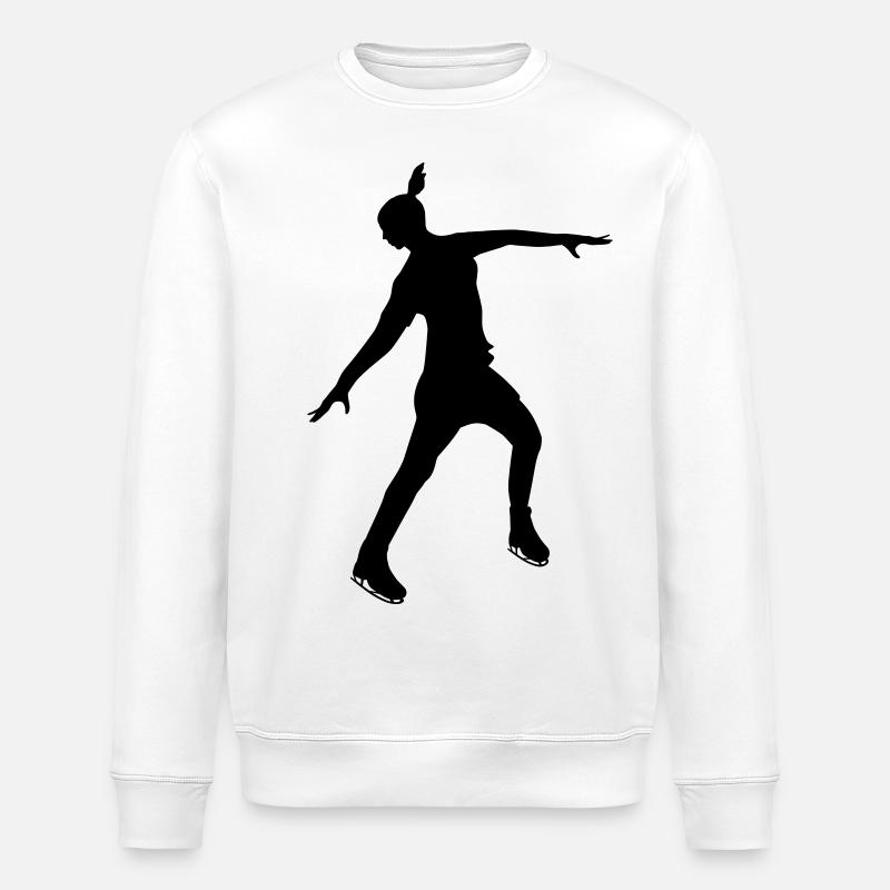 Eiskunstläuferin in stabiler Pose - Stanley/Stella Unisex Bio-Sweatshirt ROLLER - Weiß