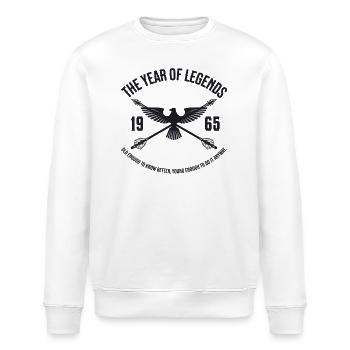 L’Année des Légendes 1965 Vintage Vintage Design - Sweat bio ROLLER Stanley/Stella Unisexe - blanc - Devant - Nik (191cm)