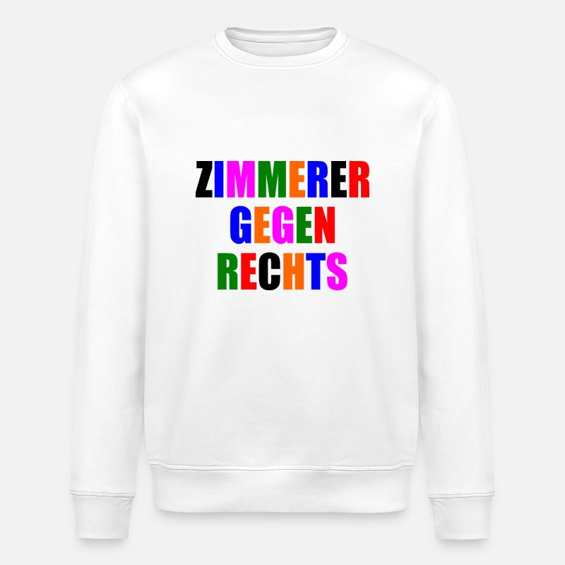 Zimmerer gegen rechts - Stanley/Stella Unisex Bio-Sweatshirt ROLLER - Weiß