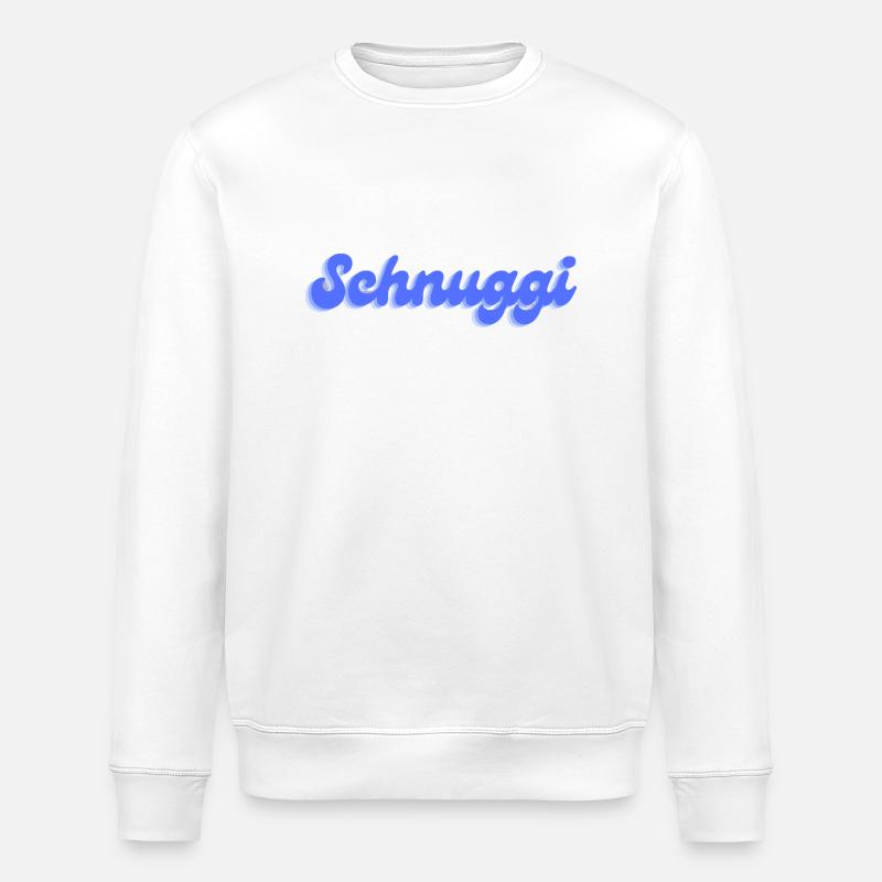 Schnuggi en bleu - Sweat bio ROLLER Stanley/Stella Unisexe - blanc