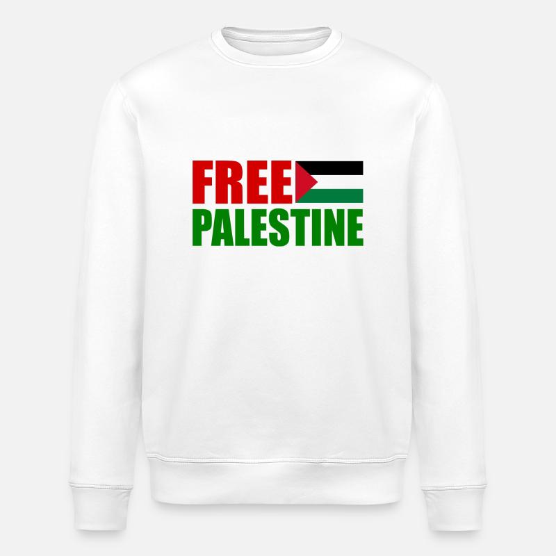 Free palestine - Stanley/Stella Unisex Bio-Sweatshirt ROLLER - Weiß