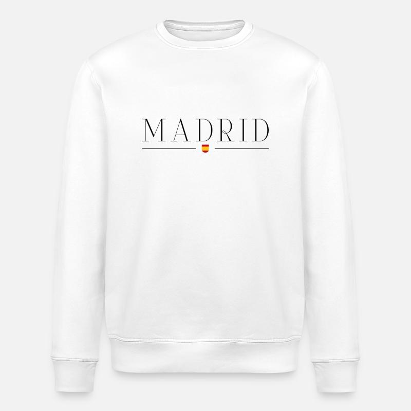 I love Madrid - Stanley/Stella ROLLER Unisex Organic Sweatshirt - white