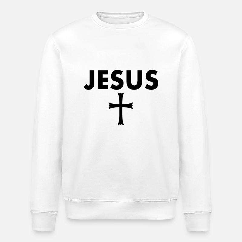 Croix de Jésus - Sweat bio ROLLER Stanley/Stella Unisexe - blanc