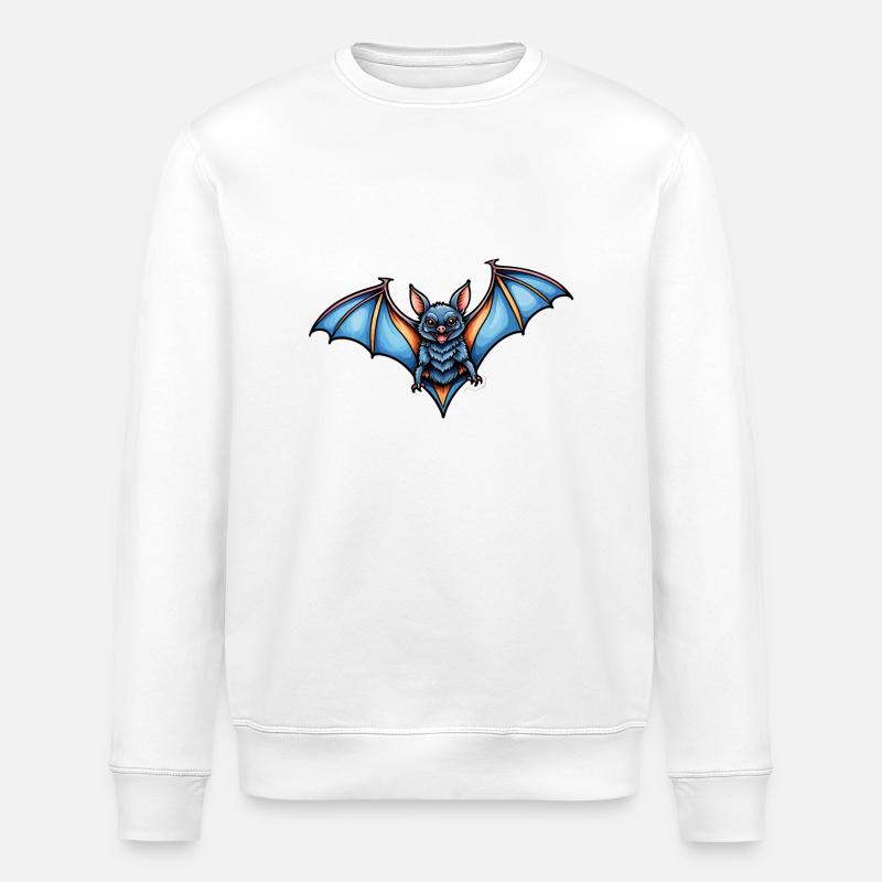 Chauve-souris Neo Traditionnel - Sweat bio ROLLER Stanley/Stella Unisexe - blanc