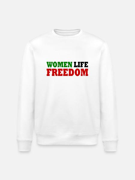 Women life freedom - Stanley/Stella ROLLER Unisex Organic Sweatshirt - white