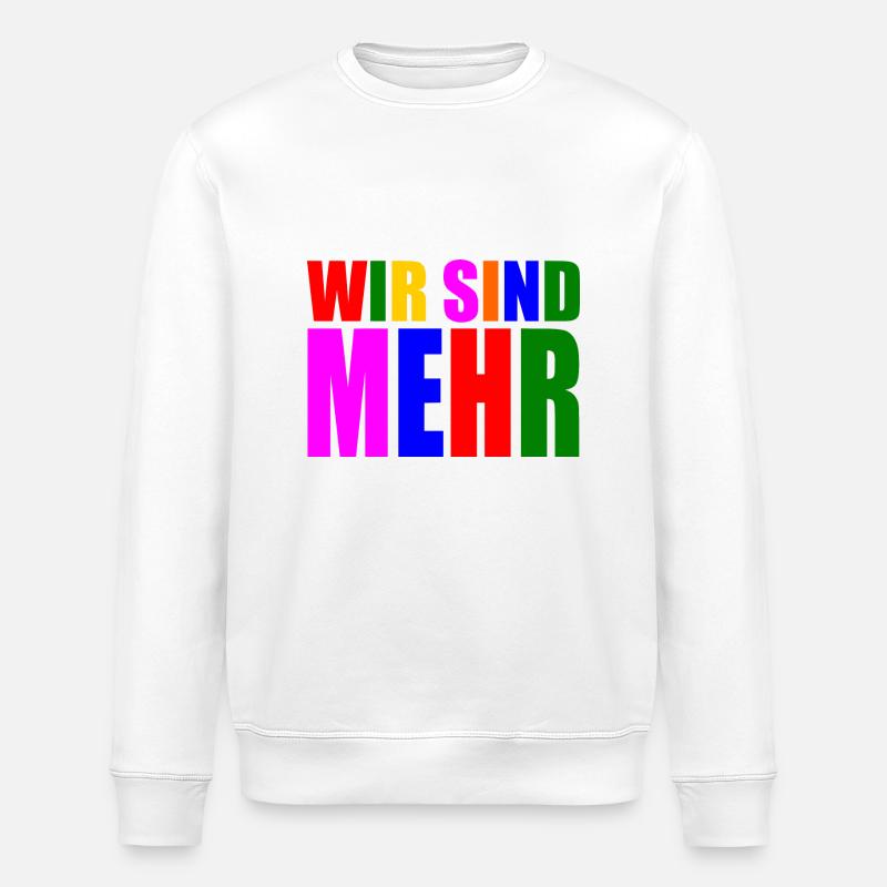 Wir sind mehr - Stanley/Stella Unisex Bio-Sweatshirt ROLLER - Weiß