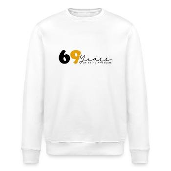 Jahrgang 1955 Lustig 69 Jahre alt Bday Männer Frauen - Stanley/Stella Unisex Bio-Sweatshirt ROLLER - Weiß - Vorne - Nik (191cm)