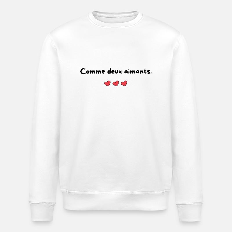 Comme deux aimants - Sweat bio ROLLER Stanley/Stella Unisexe - blanc