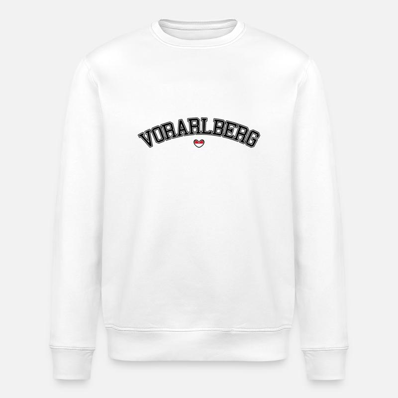 Vorarlberg Herz Schrift - Stanley/Stella Unisex Bio-Sweatshirt ROLLER - Weiß