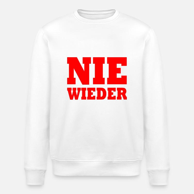 Nie wieder - Stanley/Stella Unisex Bio-Sweatshirt ROLLER - Weiß