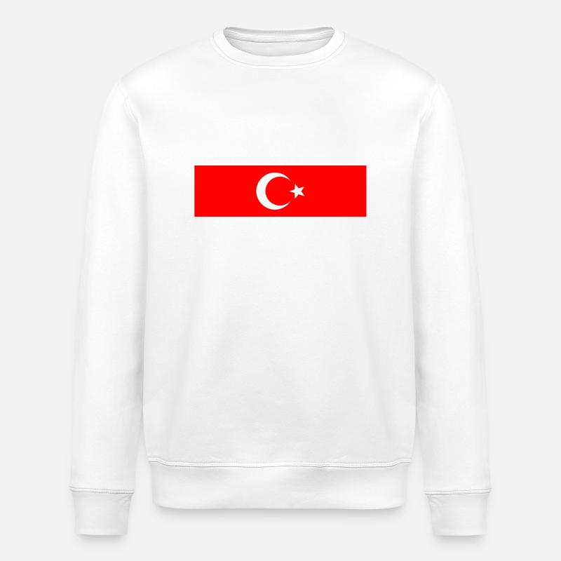 Turquie - Drapeau turc - Sweat bio ROLLER Stanley/Stella Unisexe - blanc