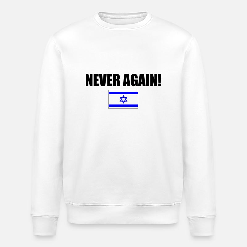 Never again - israel - Sweat bio ROLLER Stanley/Stella Unisexe - blanc