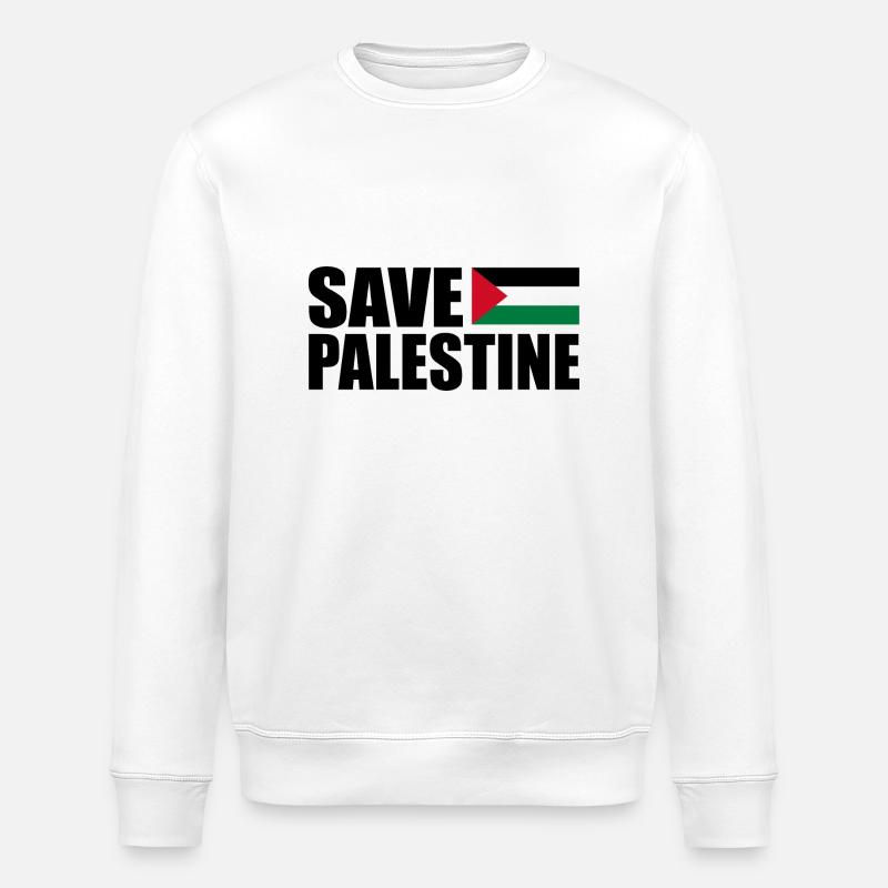 SAVE PALESTINE - Sweat bio ROLLER Stanley/Stella Unisexe - blanc