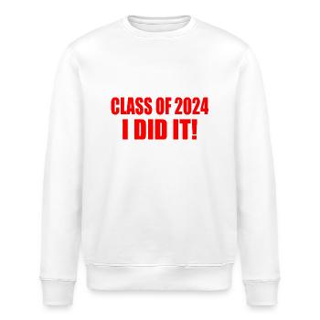 Class of 2024 - Stanley/Stella Unisex Bio-Sweatshirt ROLLER - Weiß - Vorne - Nik (191cm)