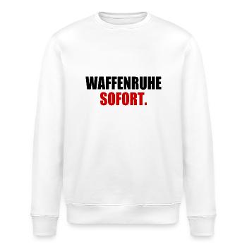 waffenruhe sofort - Stanley/Stella Unisex Bio-Sweatshirt ROLLER - Weiß - Vorne - Nik (191cm)