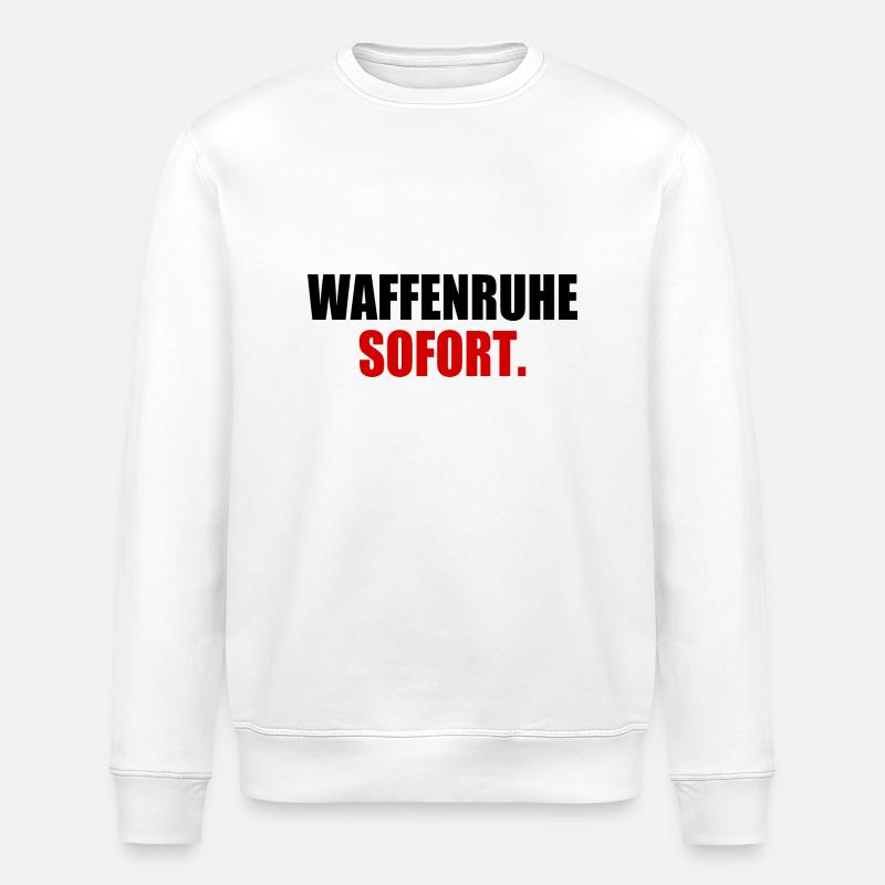 waffenruhe sofort - Stanley/Stella Unisex Bio-Sweatshirt ROLLER - Weiß
