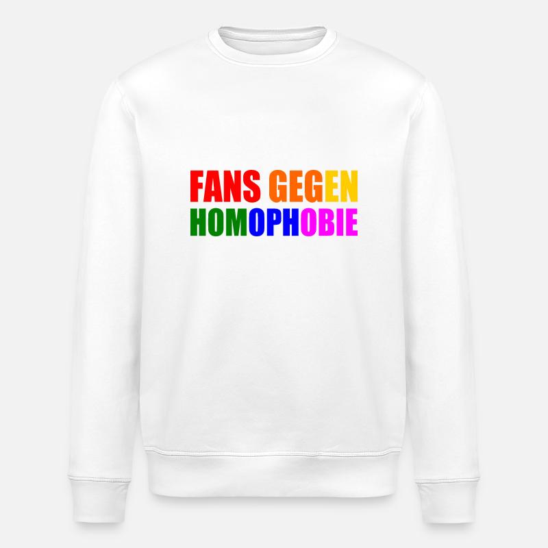 fans gegen homophobie - Stanley/Stella Unisex Bio-Sweatshirt ROLLER - Weiß