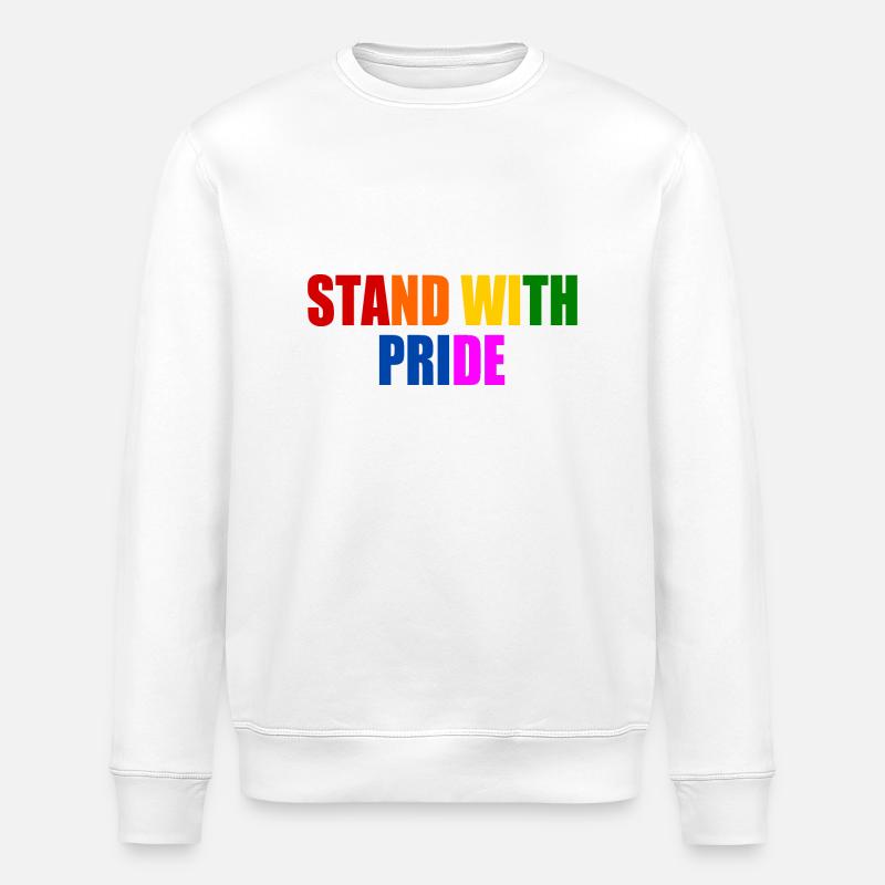 stand with pride - Stanley/Stella Unisex Bio-Sweatshirt ROLLER - Weiß