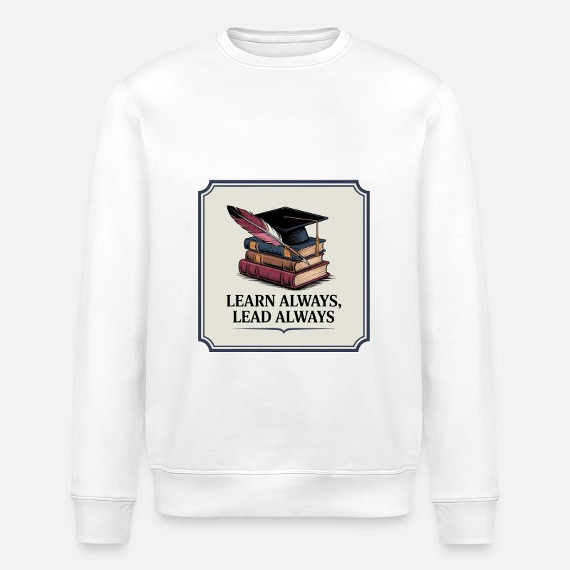 Learn Always, Lead Always - Stanley/Stella Unisex Bio-Sweatshirt ROLLER - Weiß