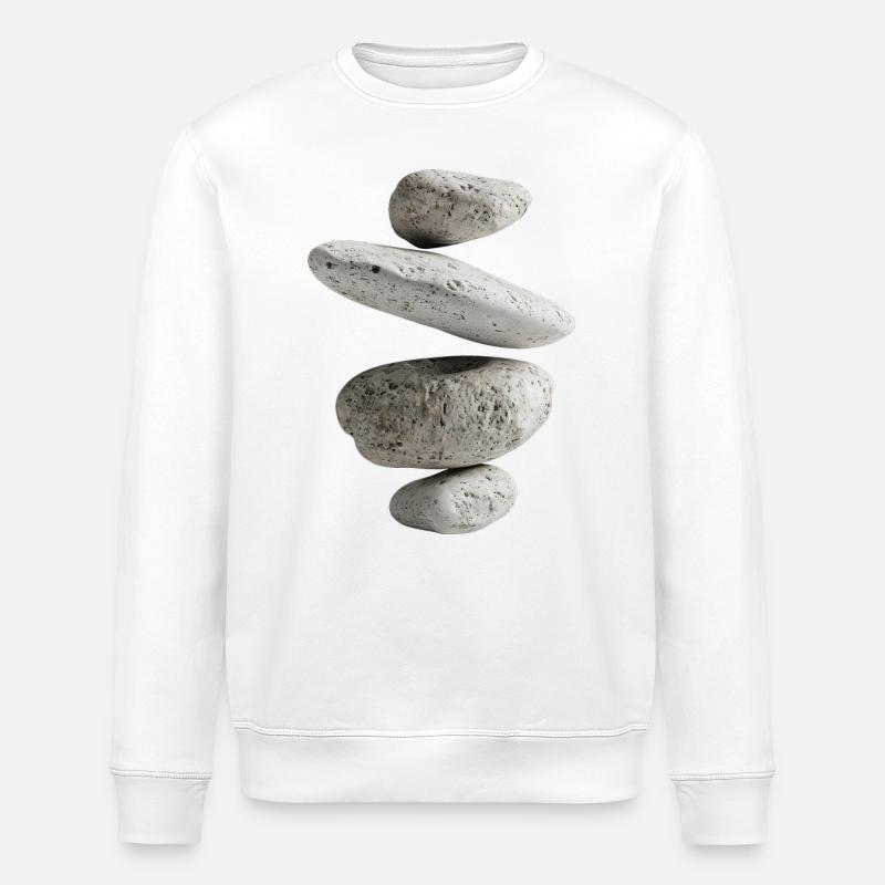 Steine - Stanley/Stella Unisex Bio-Sweatshirt ROLLER - Weiß
