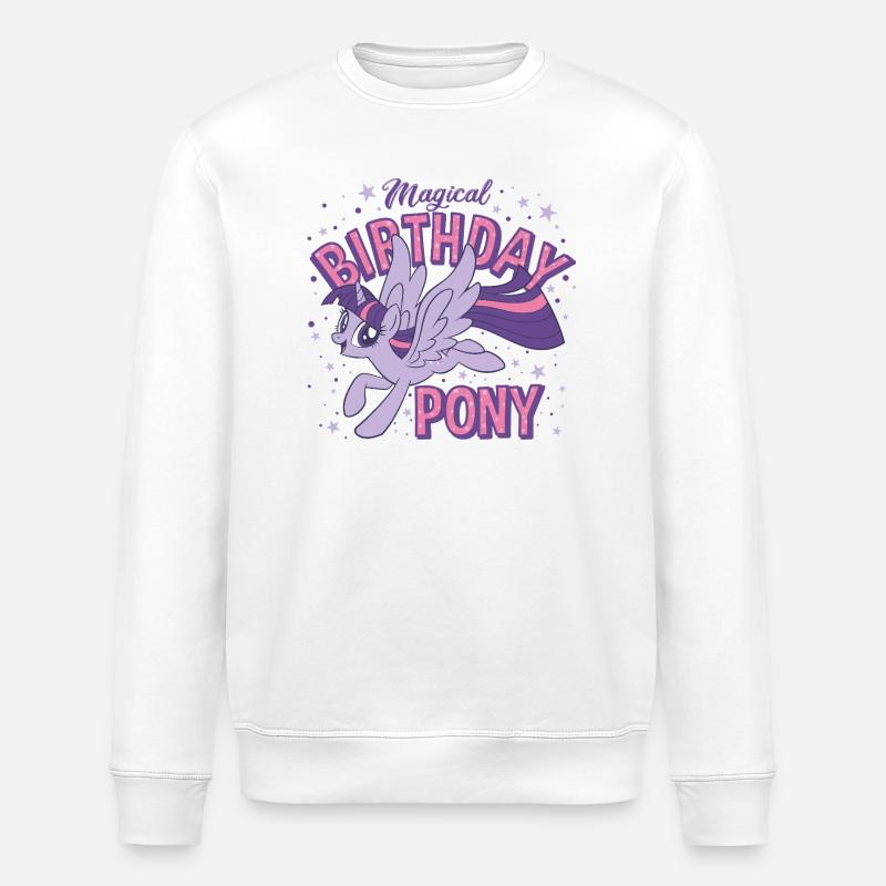 My Little Pony Geburtstagsdesign Magical Birthday - Stanley/Stella Unisex Bio-Sweatshirt ROLLER - Weiß