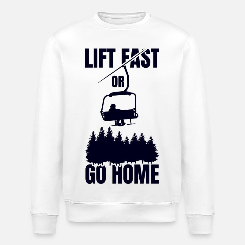 Snowboard Zitat - Stanley/Stella Unisex Bio-Sweatshirt ROLLER - Weiß