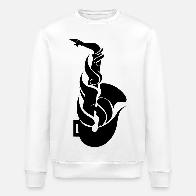 Saxophone de dessin animé - Sweat bio ROLLER Stanley/Stella Unisexe - blanc