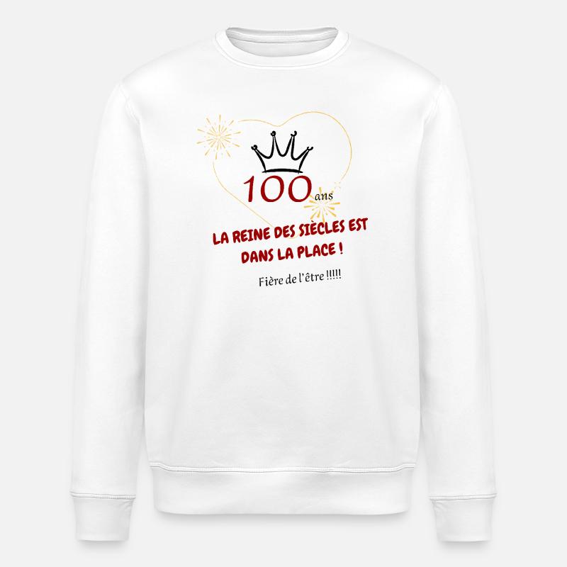 100 ans - Sweat bio ROLLER Stanley/Stella Unisexe - blanc