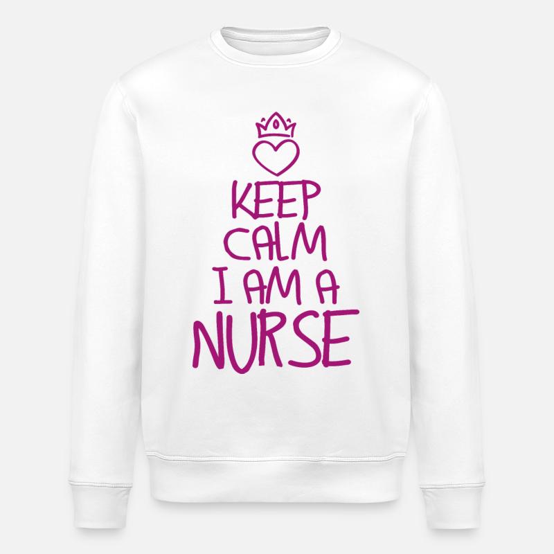 Infirmière Keep Calm - Sweat bio ROLLER Stanley/Stella Unisexe - blanc