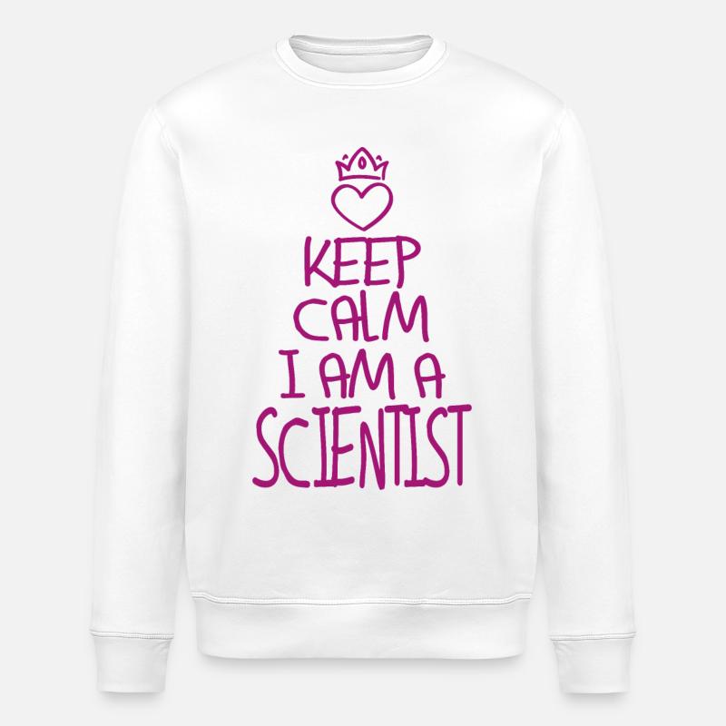 Keep Calm Wissenschaftler - Stanley/Stella Unisex Bio-Sweatshirt ROLLER - Weiß