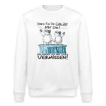 Wir werden dich vermissen - Jobwechsel Kollegen - Stanley/Stella Unisex Bio-Sweatshirt ROLLER - Weiß - Vorne - Nik (191cm)