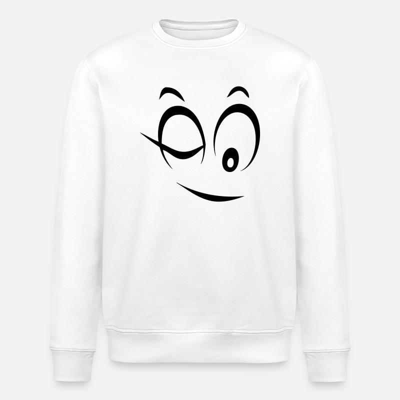 smiley clin oeil2 - Sweat bio ROLLER Stanley/Stella Unisexe - blanc