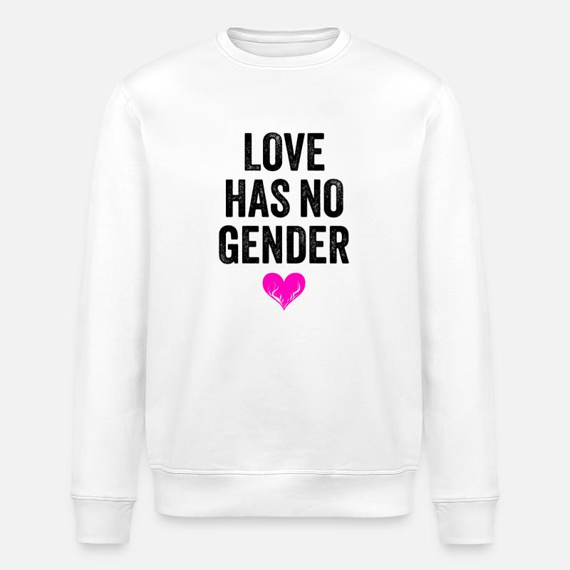 LOVE HAS NO GENDER - Stanley/Stella Unisex Bio-Sweatshirt ROLLER - Weiß