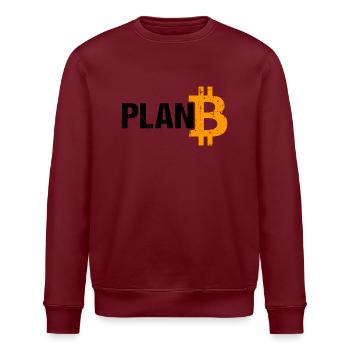 Plan B Bitcoin Crypto-monnaie - Sweat bio ROLLER Stanley/Stella Unisexe - blanc - Devant - Nik (191cm)