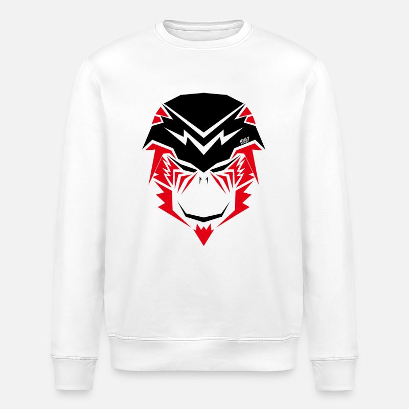 Der Affenkönig-Kämpfer - Stanley/Stella Unisex Bio-Sweatshirt ROLLER - Weiß