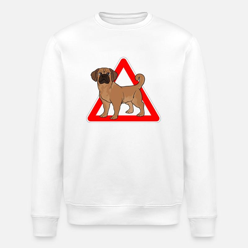 Puggle beagle carlin - Sweat bio ROLLER Stanley/Stella Unisexe - blanc