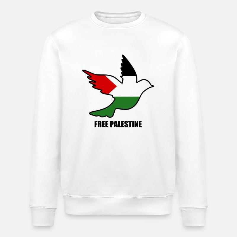 Free palestine - Stanley/Stella Unisex Bio-Sweatshirt ROLLER - Weiß