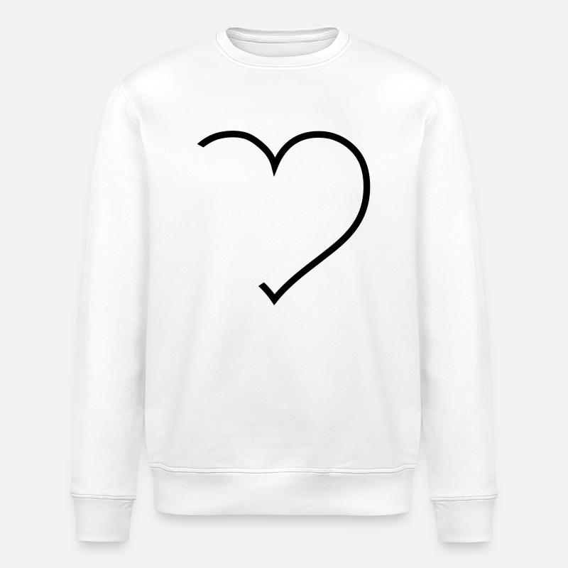 A modern heart - Stanley/Stella ROLLER Unisex Organic Sweatshirt - white