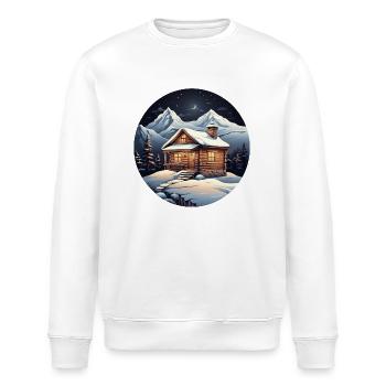 Verschneite Hütte - Stanley/Stella Unisex Bio-Sweatshirt ROLLER - Weiß - Vorne - Nik (191cm)