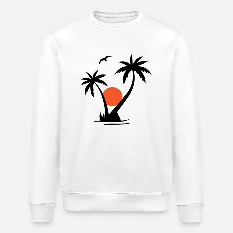 Sonnenuntergang - Stanley/Stella Unisex Bio-Sweatshirt ROLLER - Weiß