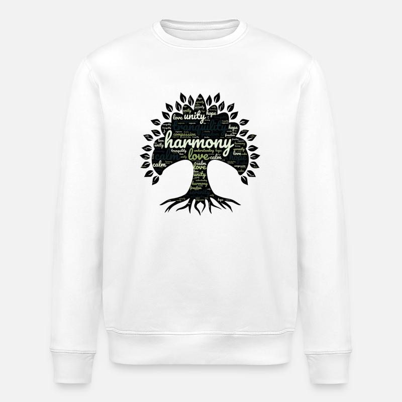 treeoflife4 - Stanley/Stella ROLLER Unisex Organic Sweatshirt - white