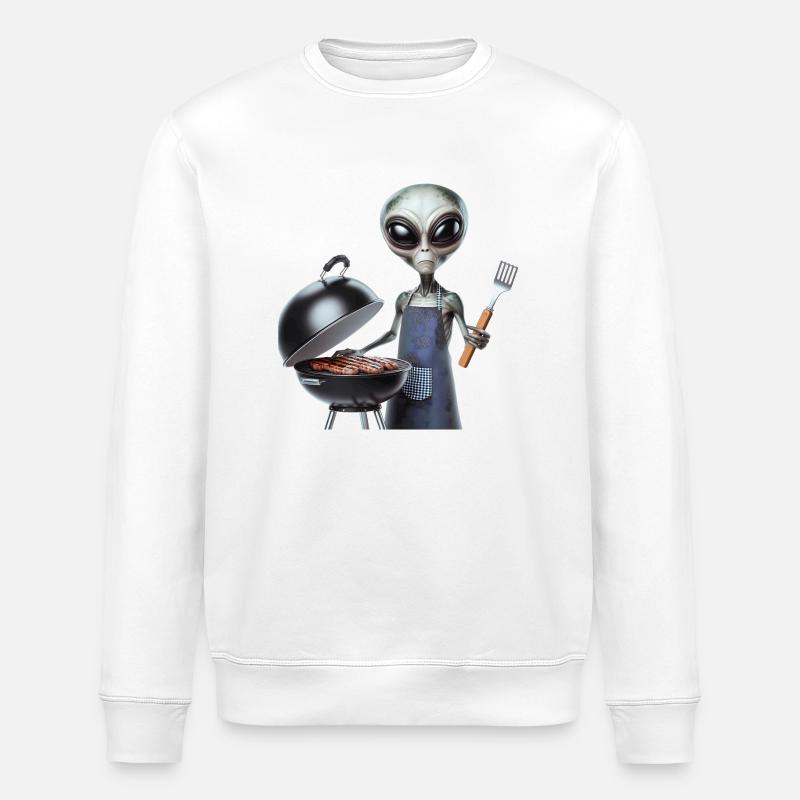 Alien Koch - Sweat bio ROLLER Stanley/Stella Unisexe - blanc