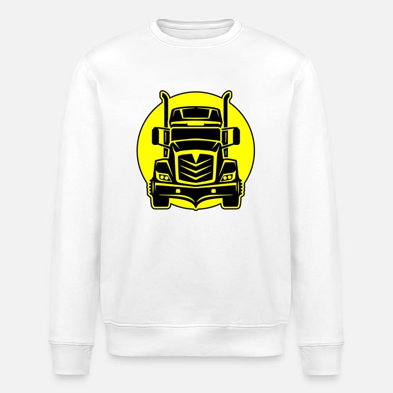 Trucker LKW Fahrer - Stanley/Stella Unisex Bio-Sweatshirt ROLLER - Weiß