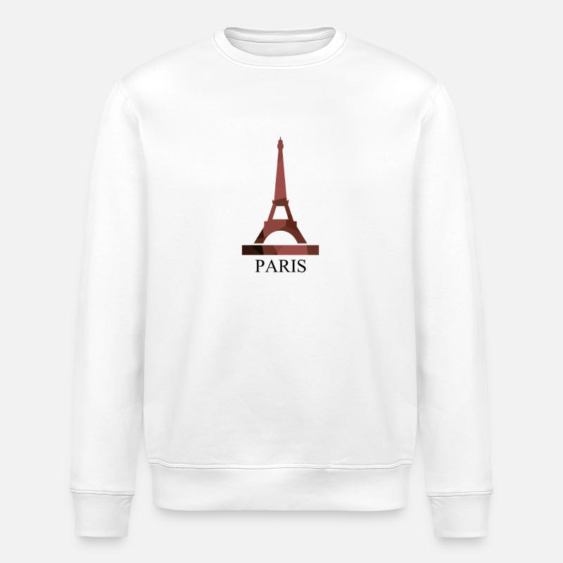 tour Eiffel - Sweat bio ROLLER Stanley/Stella Unisexe - blanc