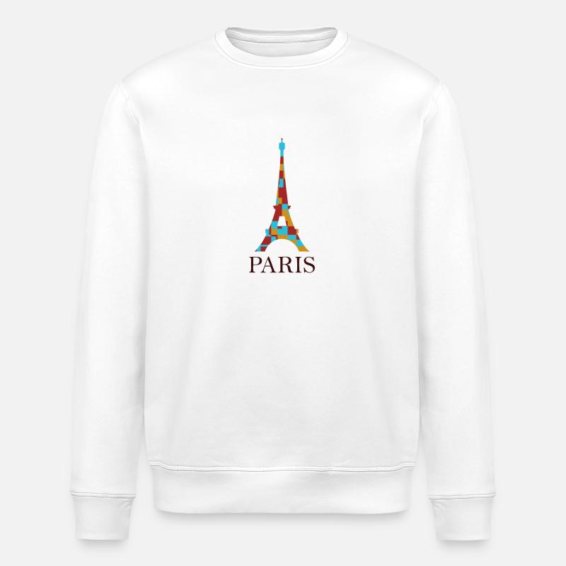 Eiffelturm - Stanley/Stella Unisex Bio-Sweatshirt ROLLER - Weiß