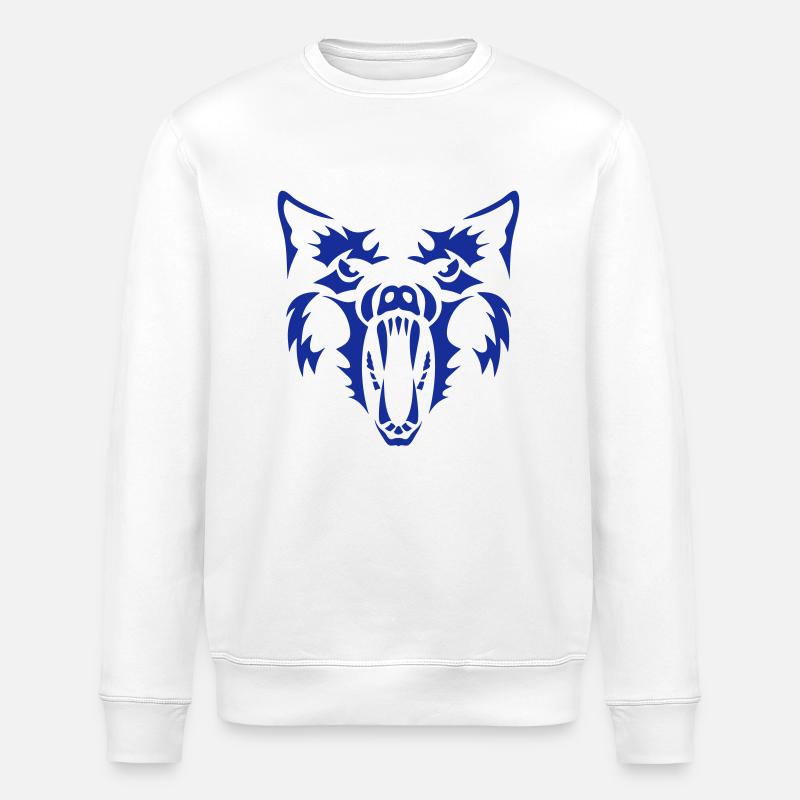 Wolf Werwolf Werwolf 3 - Stanley/Stella Unisex Bio-Sweatshirt ROLLER - Weiß