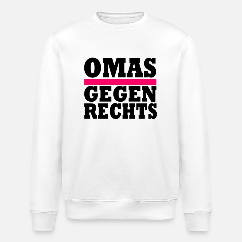 Omas Gegen Rechts - Stanley/Stella Unisex Bio-Sweatshirt ROLLER - Weiß