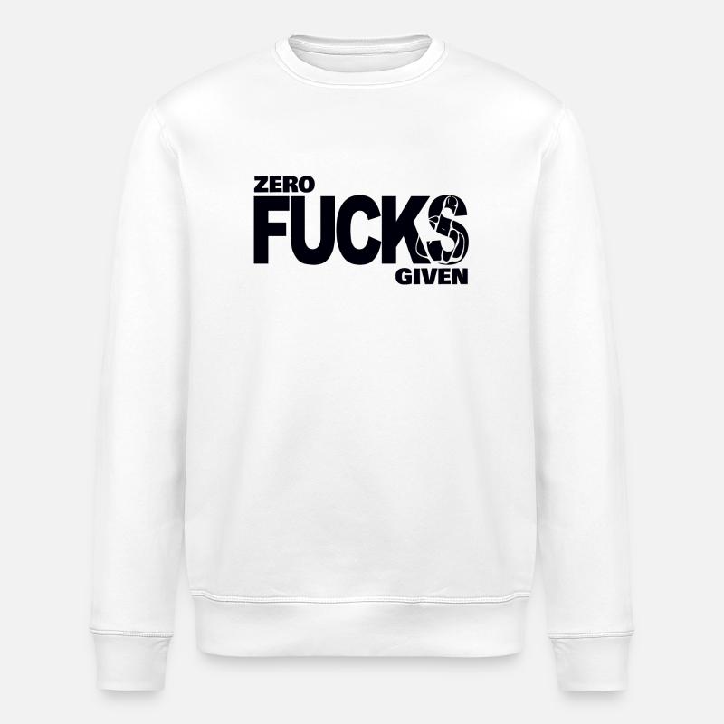 Zero fucks given - Stanley/Stella Unisex Bio-Sweatshirt ROLLER - Weiß
