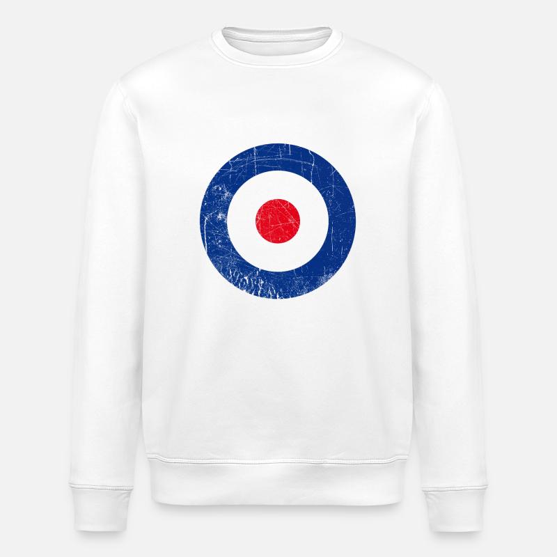 Cocarde Britannique - Sweat bio ROLLER Stanley/Stella Unisexe - blanc